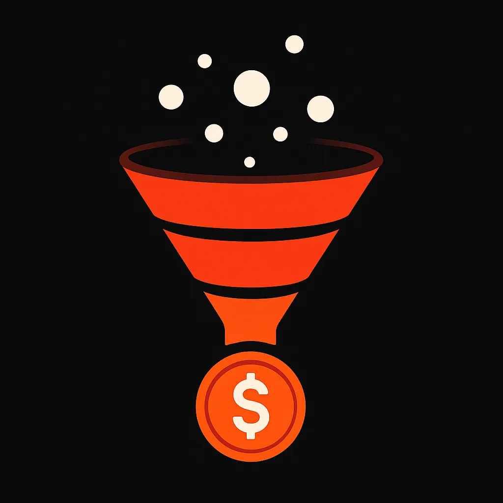Growth funnel blueprint showing awareness to conversion stages