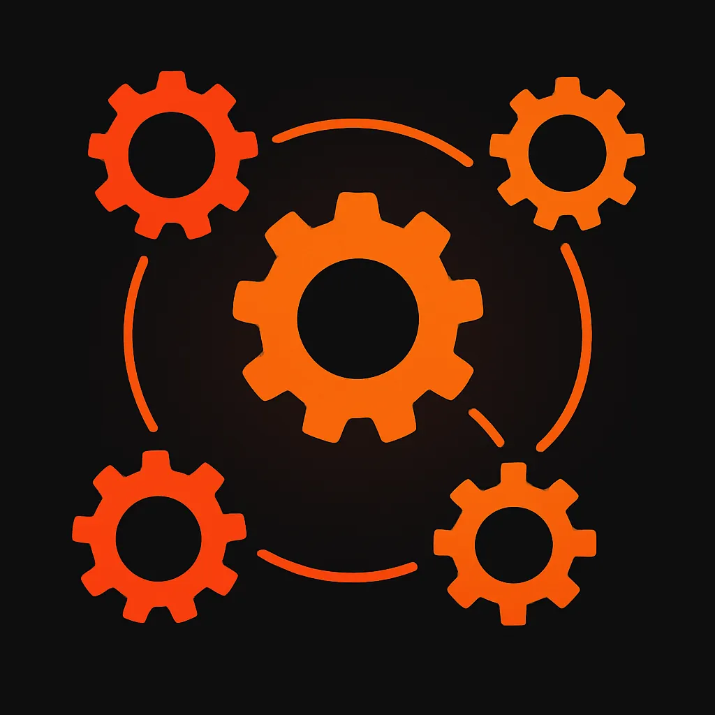 Funnel versus website gears visual